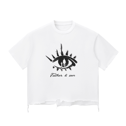 Snow Wash Raw-Hem Boxy T-shirt