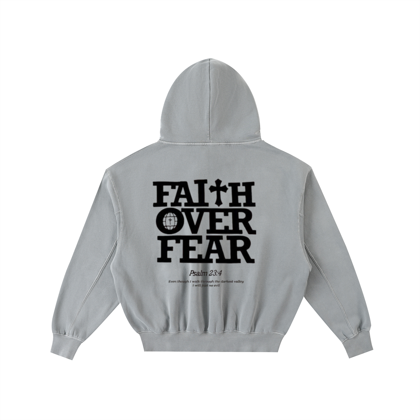 Frayed Enzyme Washed Fleece Hoodie