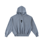 Frayed Enzyme Washed Fleece Hoodie