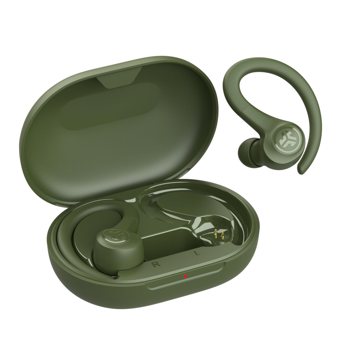 JLab Go Sport+ Wireless Workout Earbuds Featuring C3 Clear Calling, Secure Earhook Sport Design, 32+ Hour Bluetooth Playtime, and 3 EQ Sound Settings (Graphite)