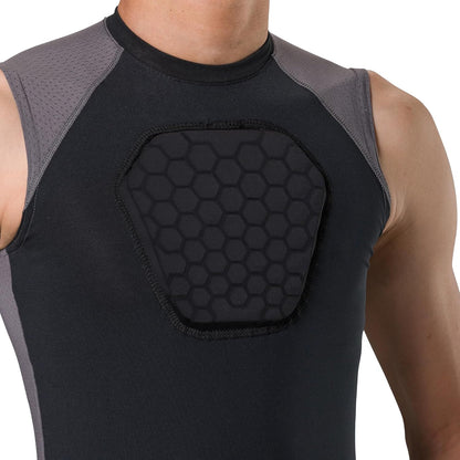 Youth Chest Protector Baseball Heart Guard Sternum Protection Compression Shirt. HEX Padded Shirt