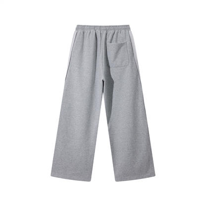 Contrast Tape Straight-Leg Sweatpants