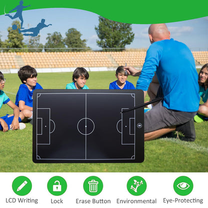 16'' LCD Screen Tactical Coaching Marker Board, Electronic Board with Stylus Pen,with Lock Function,for Coach Basketball Soccer