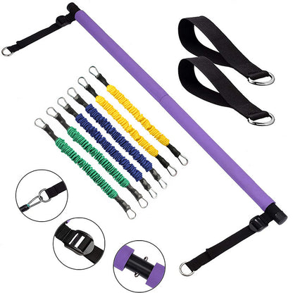 Adjustable Pilates Resistance Stick Sporting Goods