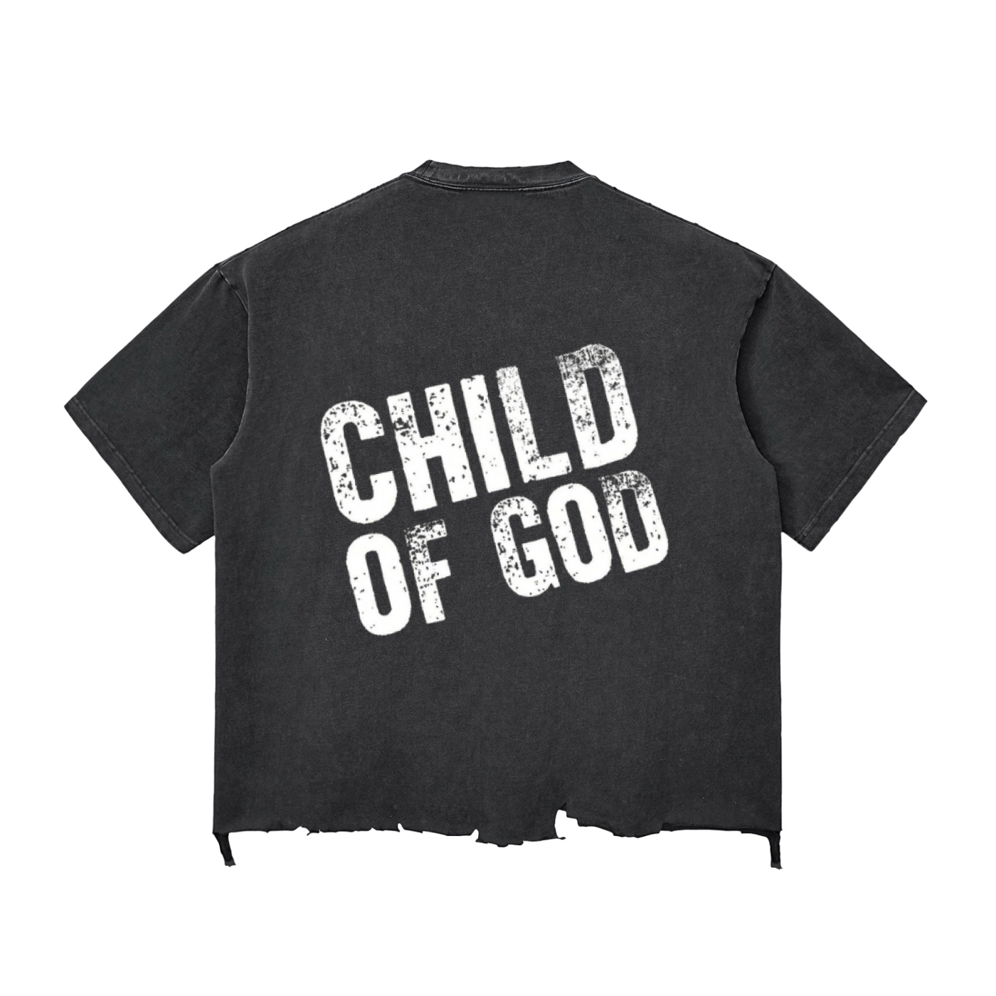 Snow Wash Raw-Hem Boxy T-shirt