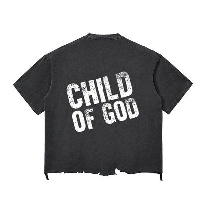 Snow Wash Raw-Hem Boxy T-shirt