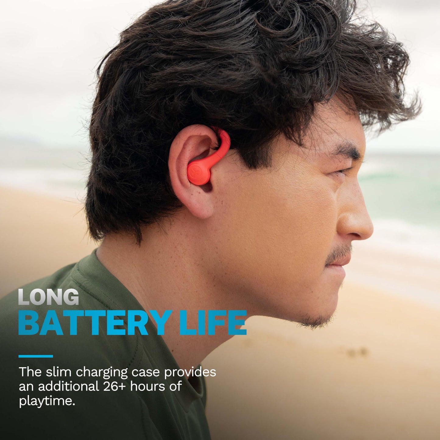 JLab Go Sport+ Wireless Workout Earbuds Featuring C3 Clear Calling, Secure Earhook Sport Design, 32+ Hour Bluetooth Playtime, and 3 EQ Sound Settings (Graphite)