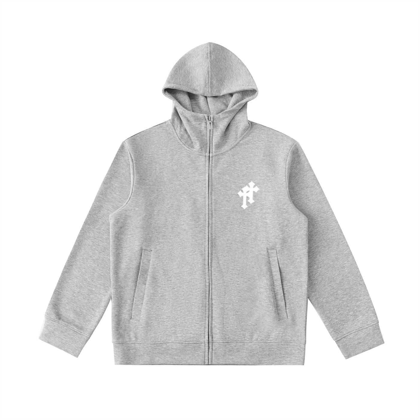 Essential Heavyweight High Neck  Zip-Up Hoodie