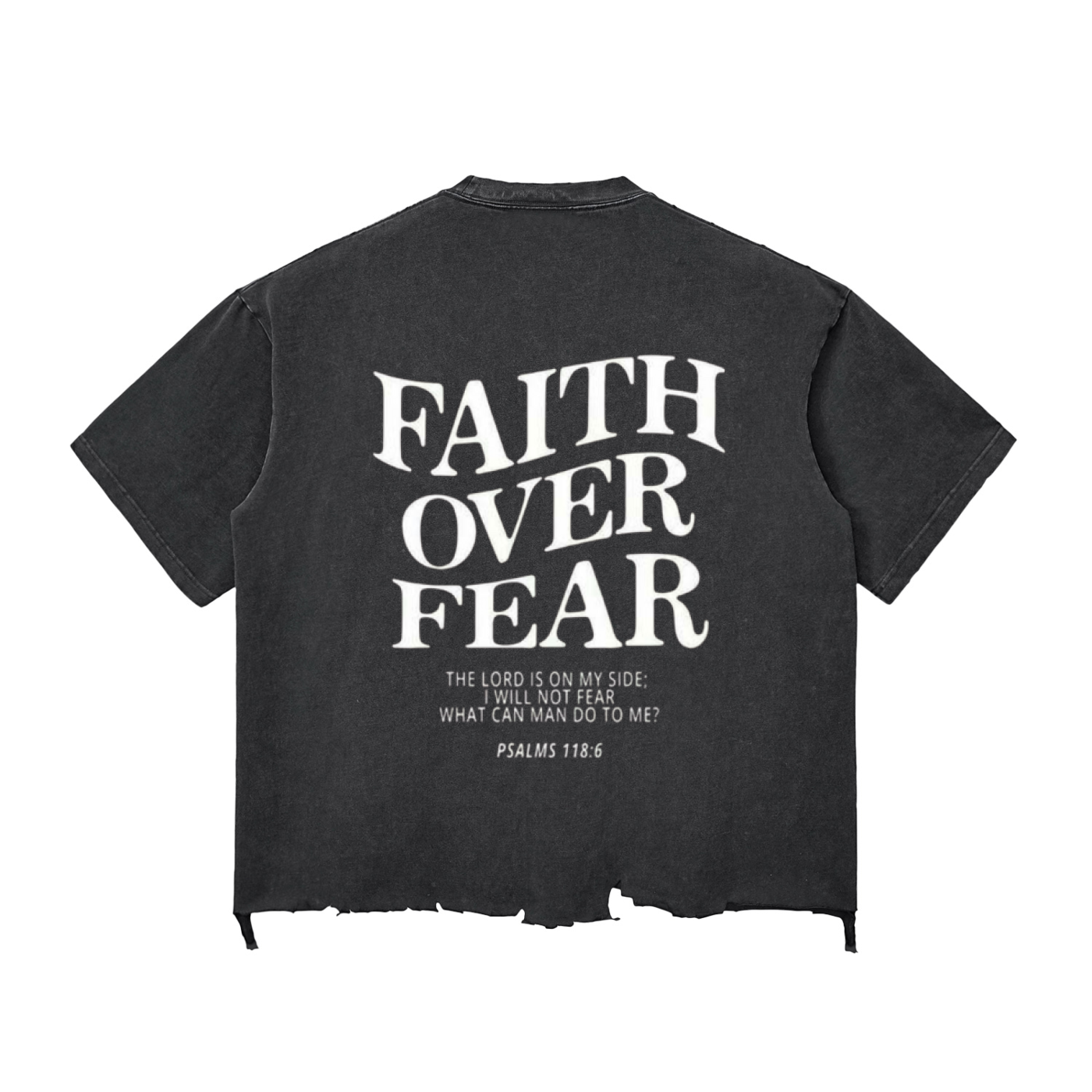 Snow Wash Raw-Hem Boxy T-shirt