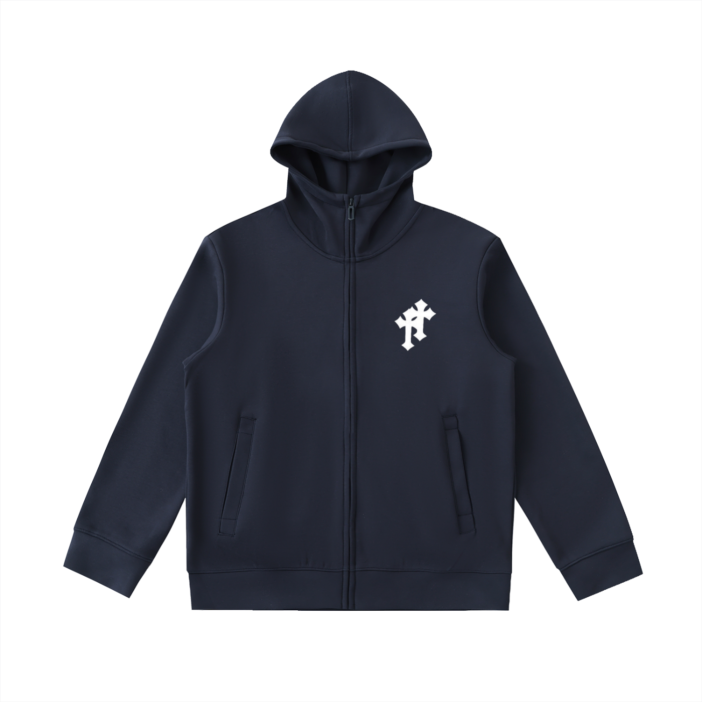 Essential Heavyweight High Neck  Zip-Up Hoodie