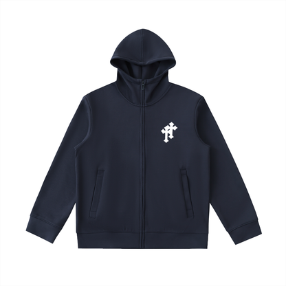 Essential Heavyweight High Neck  Zip-Up Hoodie