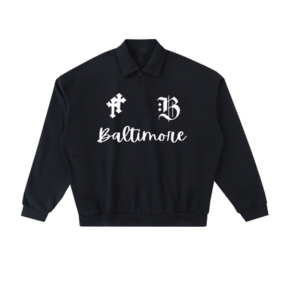 Heavyweight Fleece Polo Sweatshirt