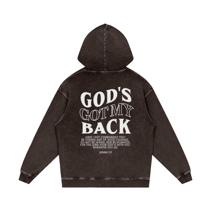 Snow Washed Loose Cotton Hoodie