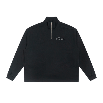 quarter-Zip Rolled Edge Fleece Sweatshirt