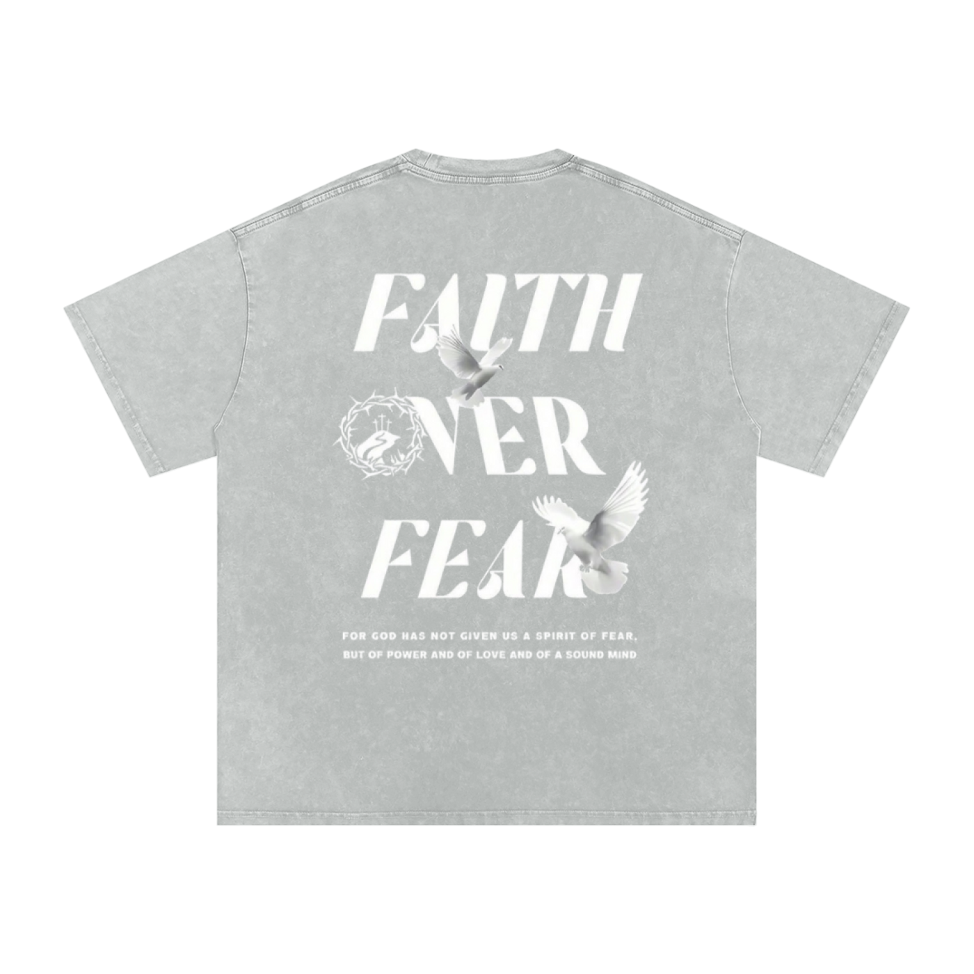 Snow Washed Oversized Cotton T-Shirt