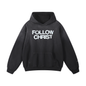 lightweight "Follow Christ" Sunfade Oversized Hoodie