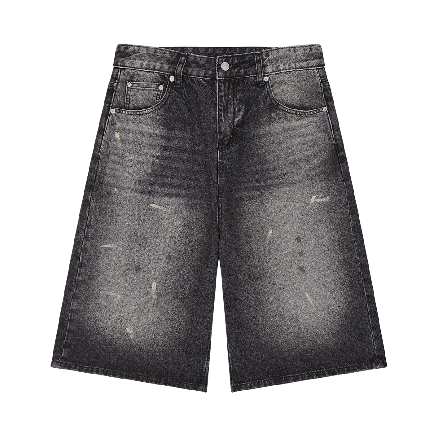Vintage Wash baggy Leg Denim Shorts