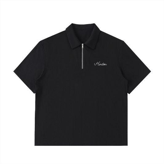 Half-Zip Cotton Polo Shirt