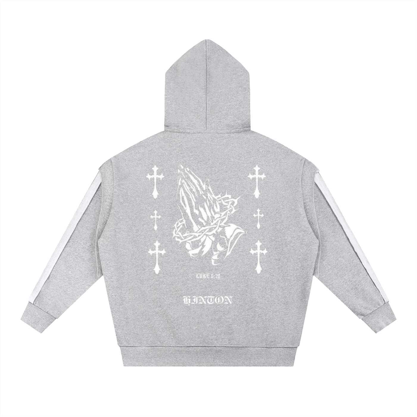 Contrast Tape Raw Edge Double Layered Hoodie