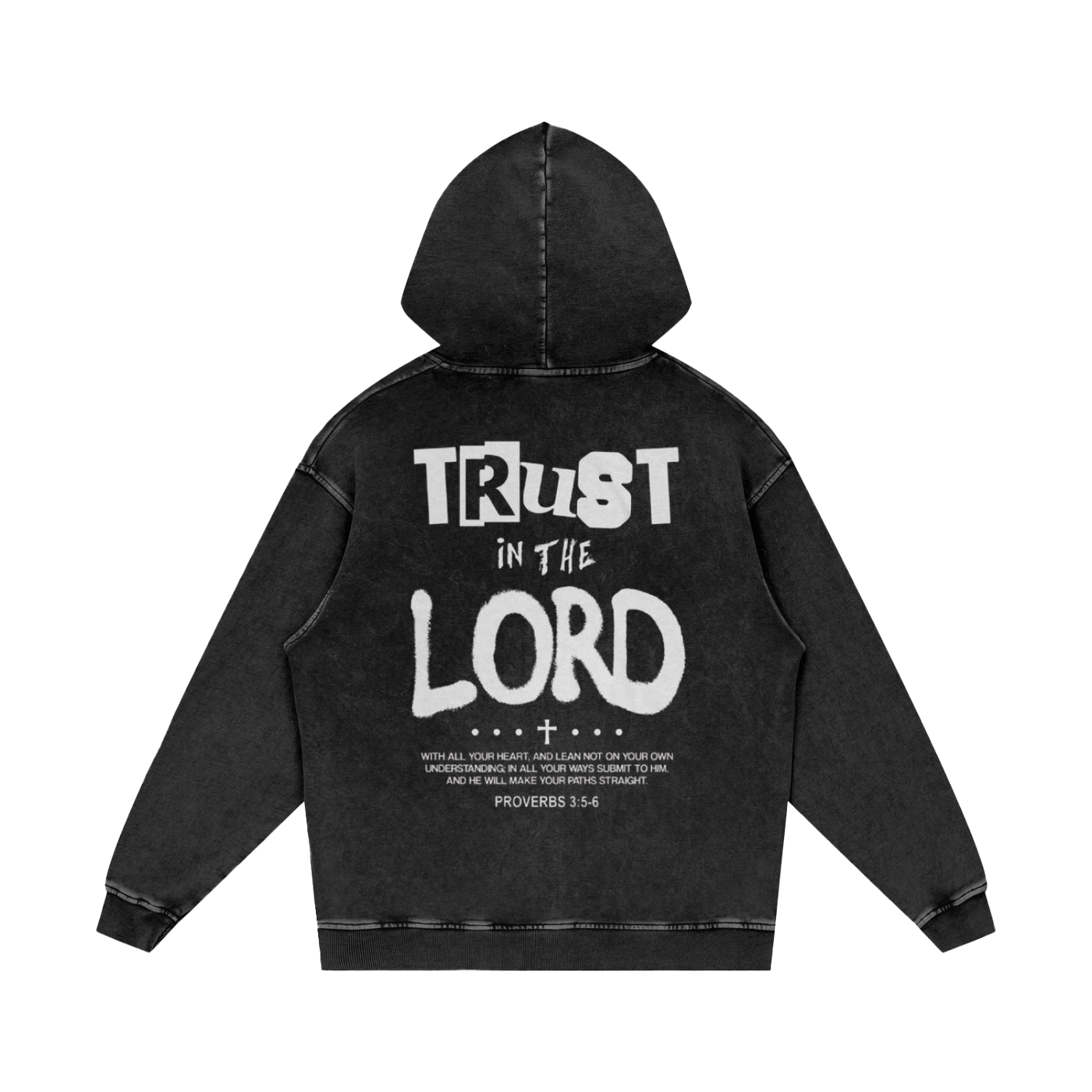 Snow Washed Loose Cotton Hoodie