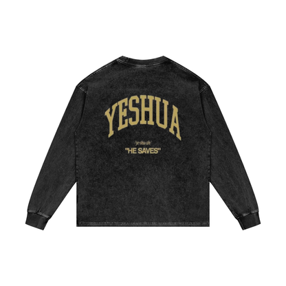 Acid Wash Oversize Long Sleeve T-Shirt