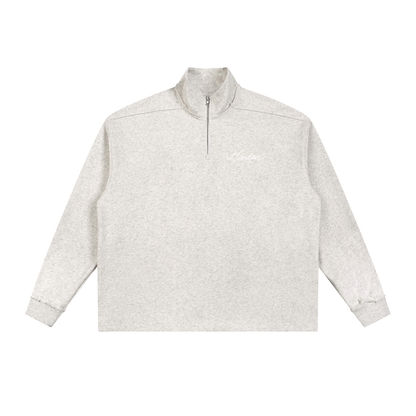 quarter-Zip Rolled Edge Fleece Sweatshirt