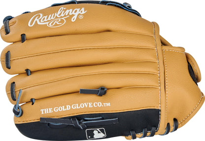 Playmaker Series Youth Baseball Glove, Camel/Navy, 11.5 Inch, Right Hand Throw