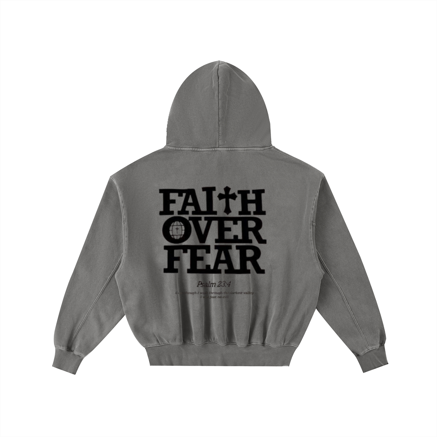 Frayed Enzyme Washed Fleece Hoodie