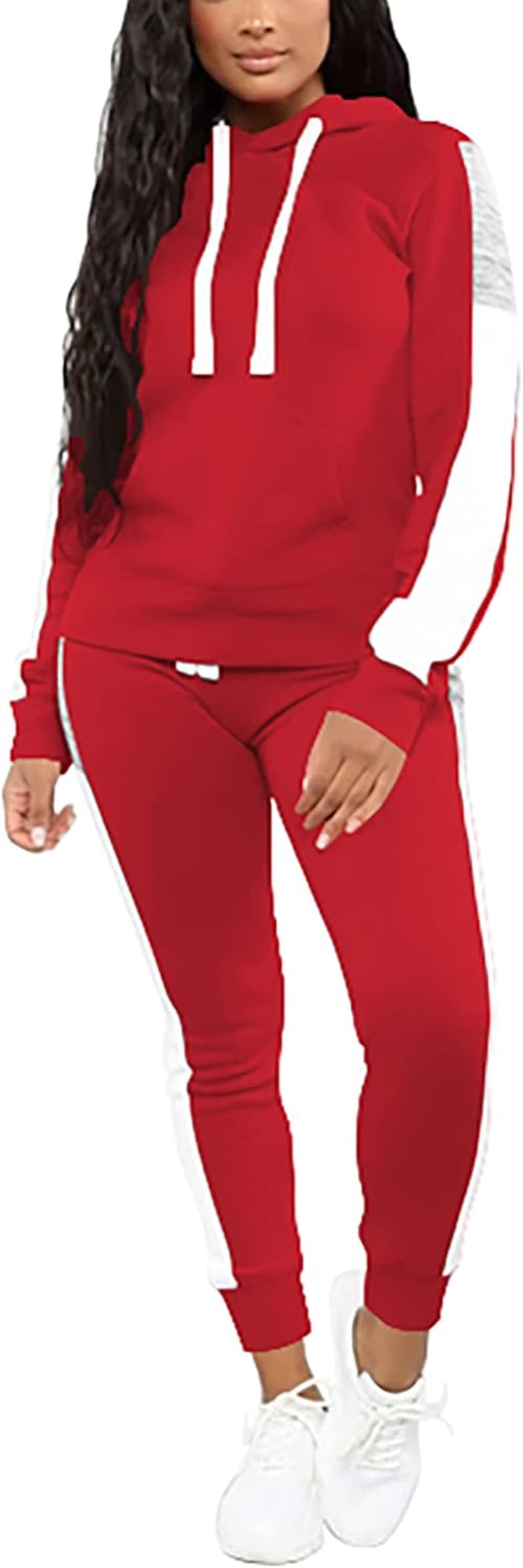 Sweatsuits for Women Set 2 Piece Outfit Long Sleeve Hoodies Jogging Suits Sweatpants Lounge Tracksuit with Pocket