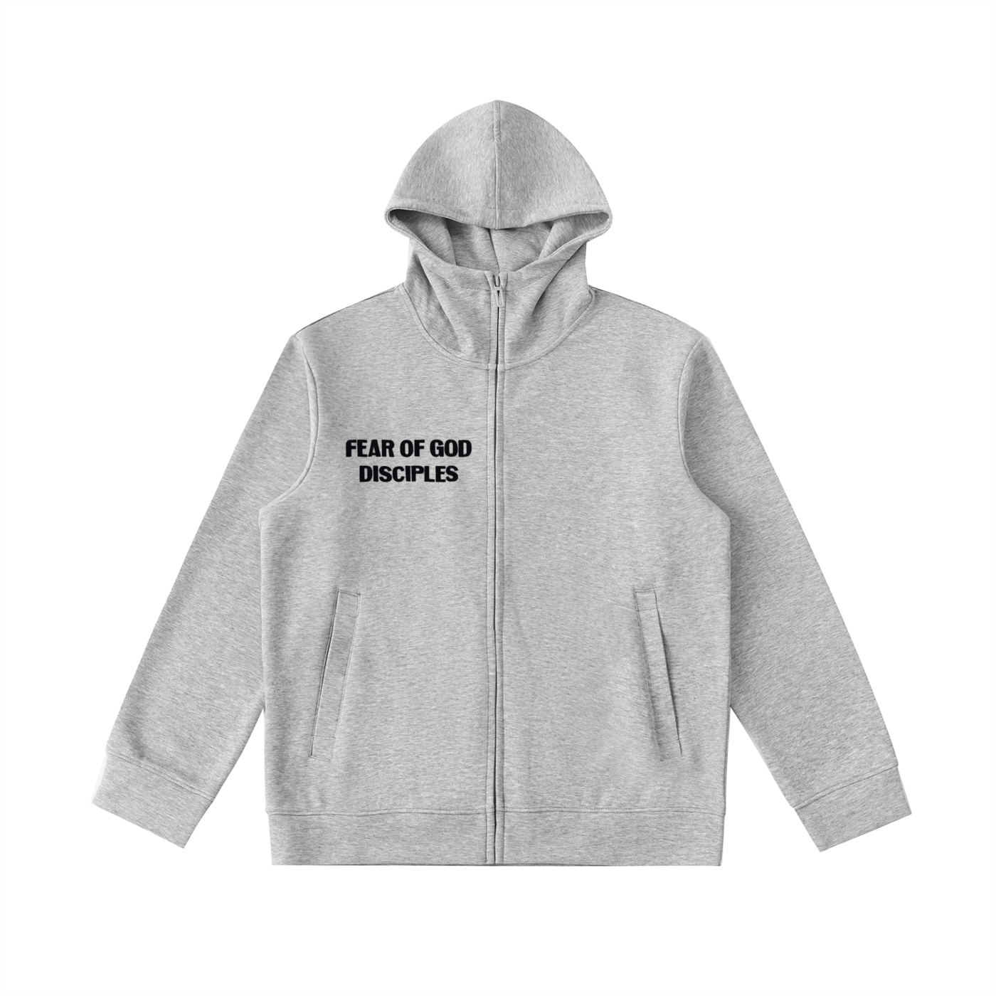 Essential Heavyweight High Neck  Zip-Up Hoodie