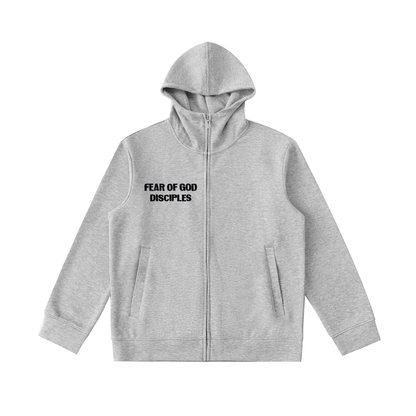 Essential Heavyweight High Neck  Zip-Up Hoodie