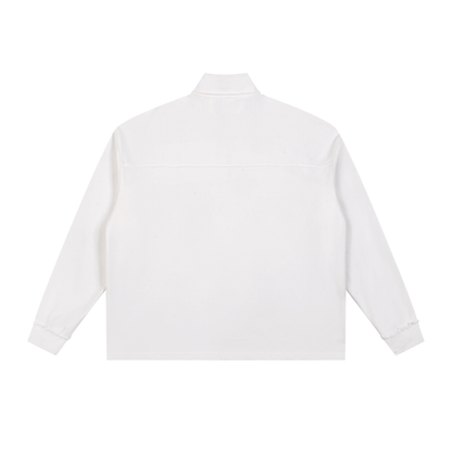 quarter-Zip Rolled Edge Fleece Sweatshirt