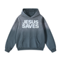 "Jesus saves" Sunfade Oversized Hoodie