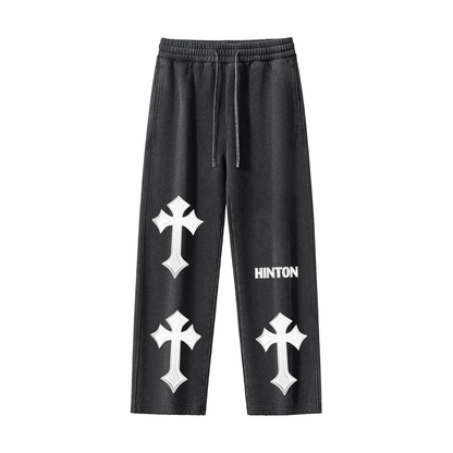 Frayed Enzyme Washed Fleece Sweatpants