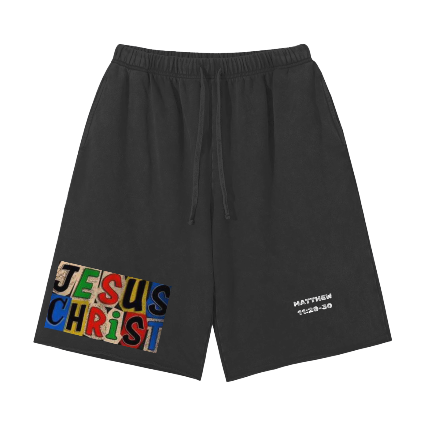 Snow Washed Raw Hem Shorts