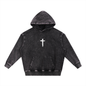 Snow Wash Hand-Frayed Heavyweight  Hoodie