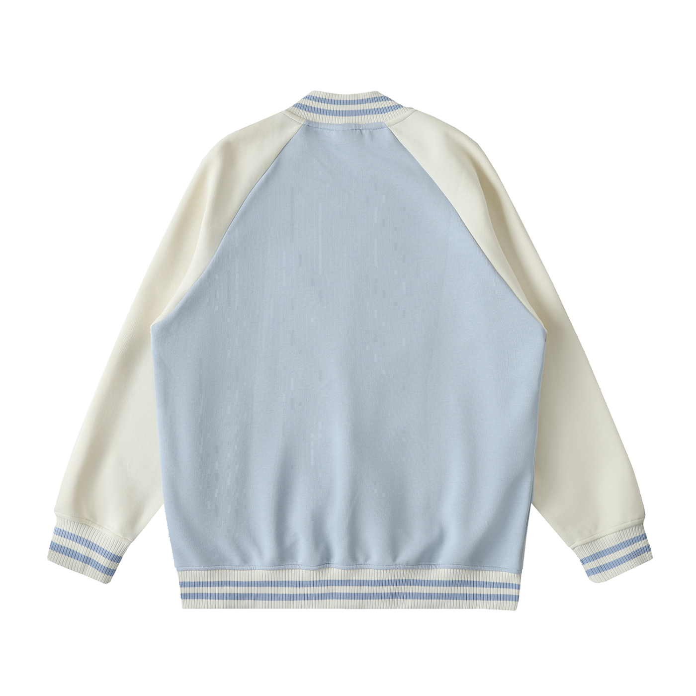 Two Tone Raglan Sleeve Varsity Jacket