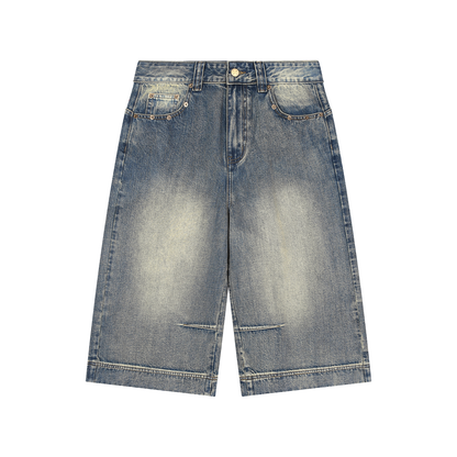 Hinton Wash Baggy Denim Shorts