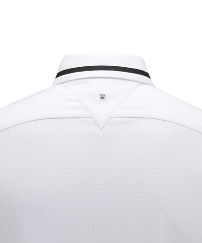 ANEW Golf: Men Back Triangular Point Short T-Shirt - White