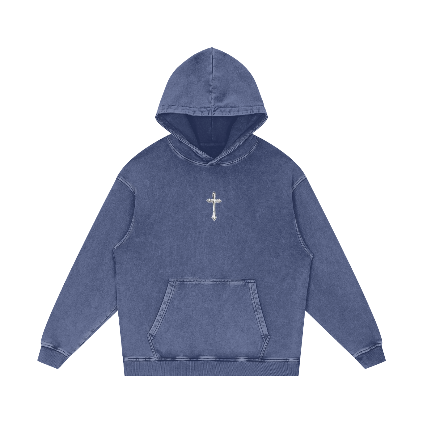 Snow Washed Loose Cotton Hoodie
