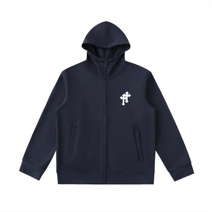 Essential Heavyweight High Neck  Zip-Up Hoodie