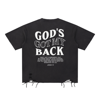 Snow Washed Raw-Hem T-Shirt