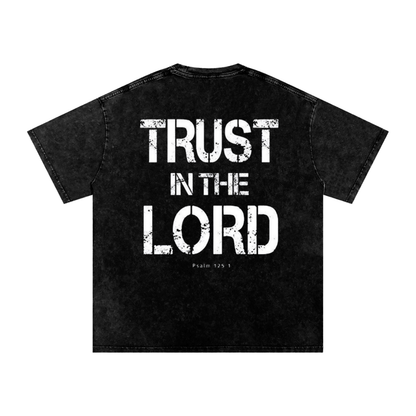 Snow Washed Oversized Cotton T-Shirt