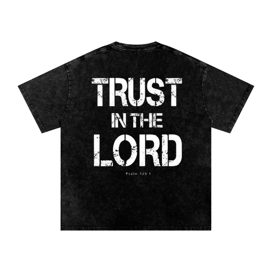 Snow Washed Oversized Cotton T-Shirt