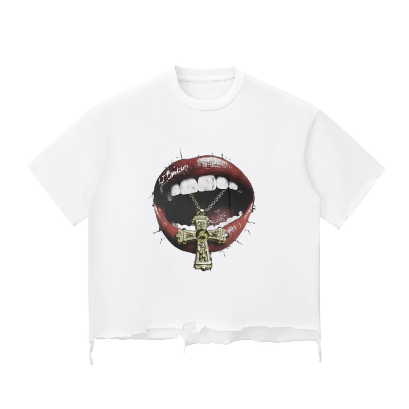 Snow Wash Raw-Hem Boxy T-shirt