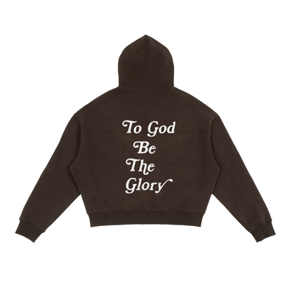 Fleece Zip-Up Boxy Hoodie