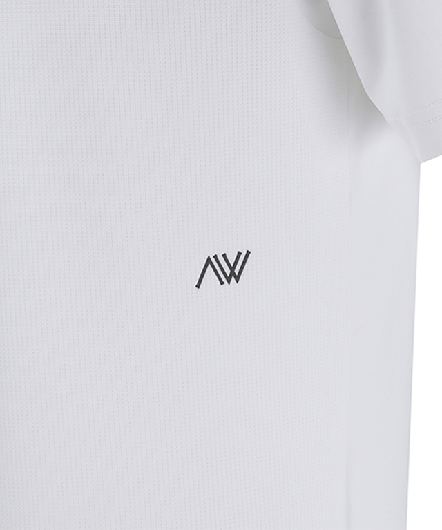 ANEW Golf: Men Back Triangular Point Short T-Shirt - White