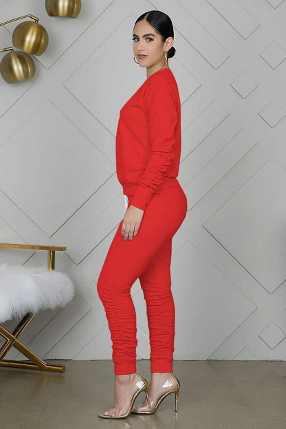 Women'S Two Piece Outfit Joggers Sets Lounge Sweatsuit Tracksuit Sweatpants Sets with Pocket