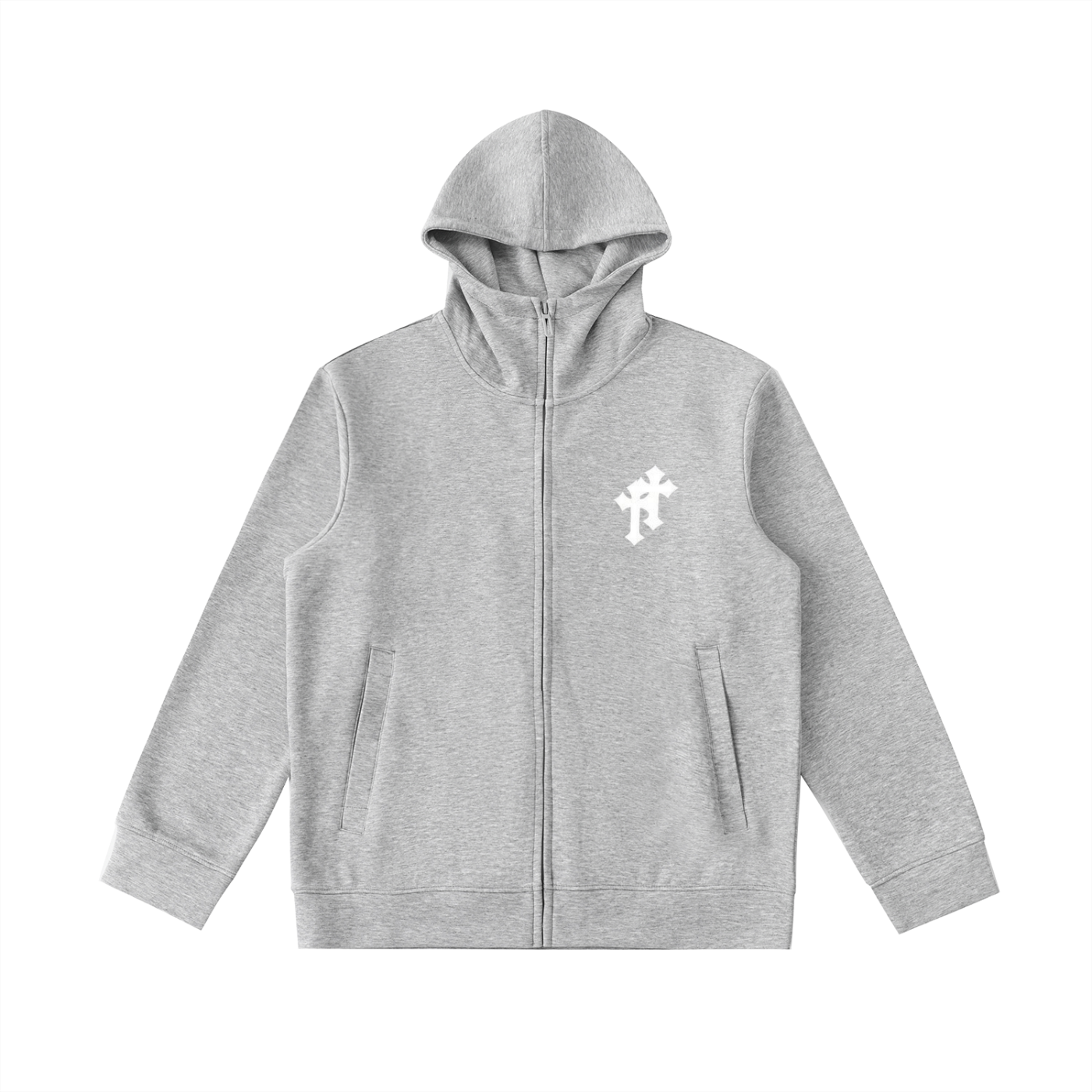 Essential Heavyweight High Neck  Zip-Up Hoodie