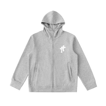Essential Heavyweight High Neck  Zip-Up Hoodie